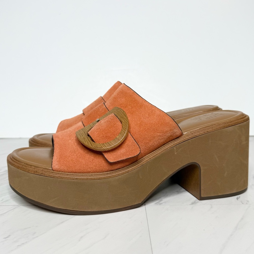Naturalizer Clara Suede Platform Heeled Sandal 11M